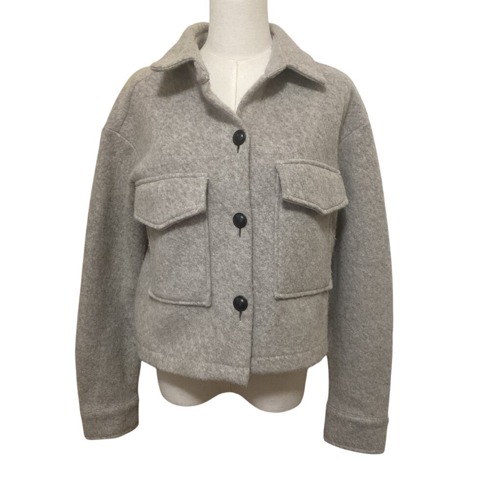 Fifteen Twenty Cropped Jacket Large Wool Blend Made in USA